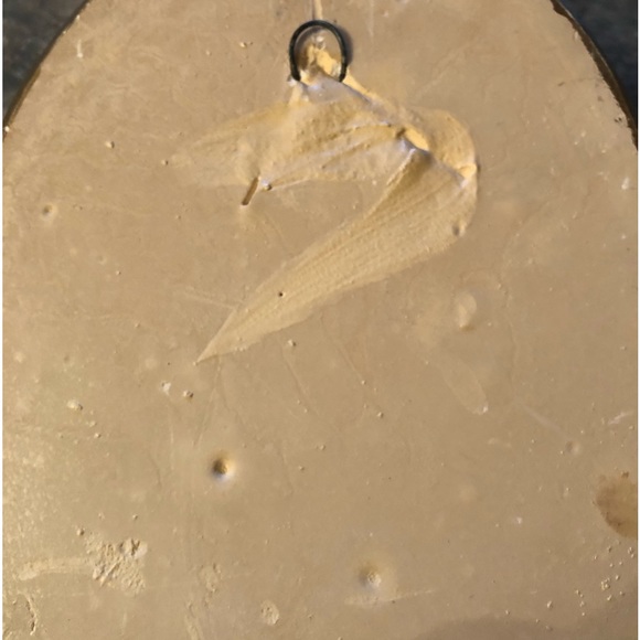 Whimsical Vintage CHALKWARE Bird Wall Hanging 14x5” Excellent Condition - Picture 8 of 8